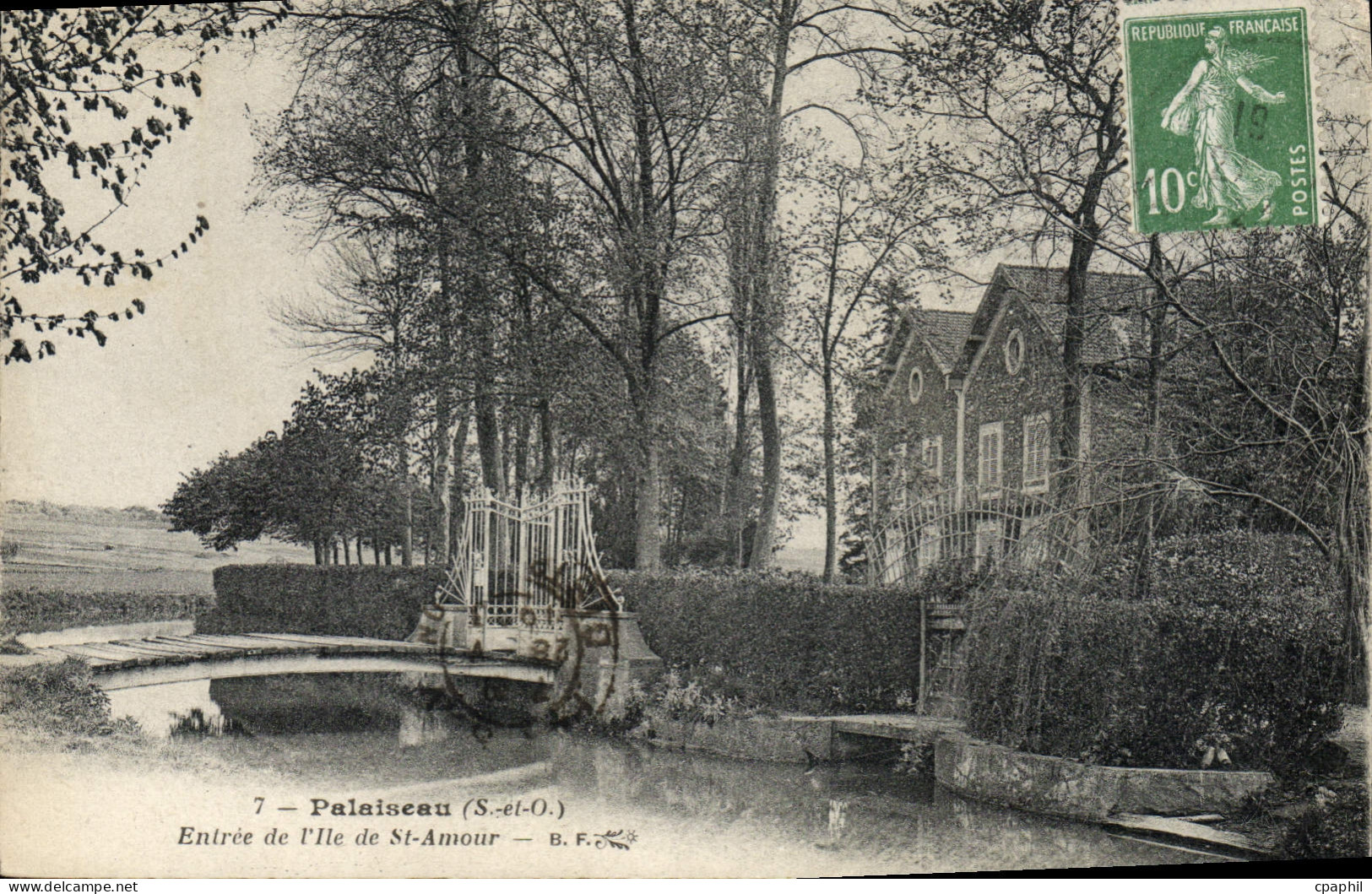 CPA Palaiseau Entree De I'Ile De St Amour