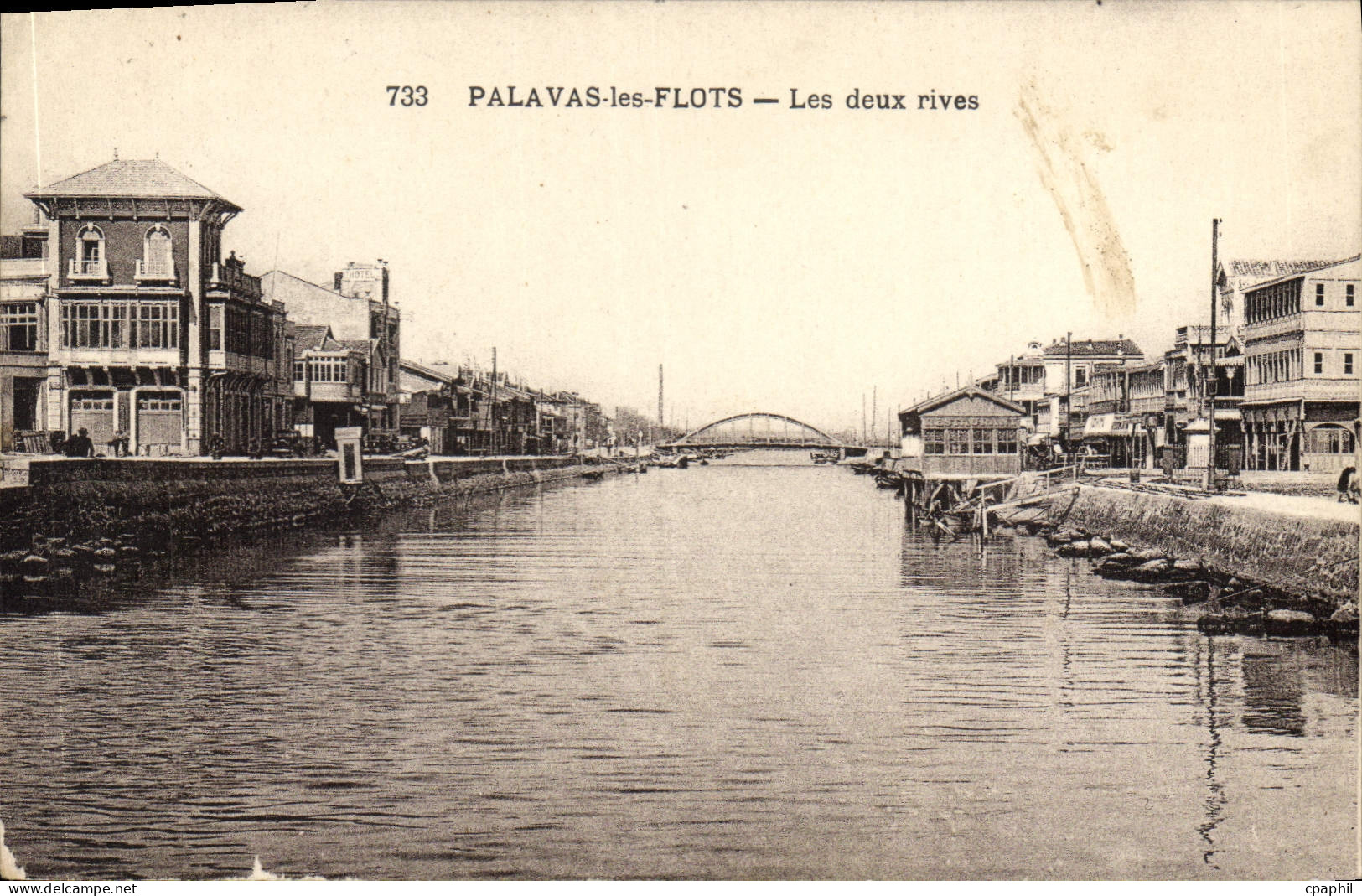 CPA PALAVAS les FLOTS Les deux rives