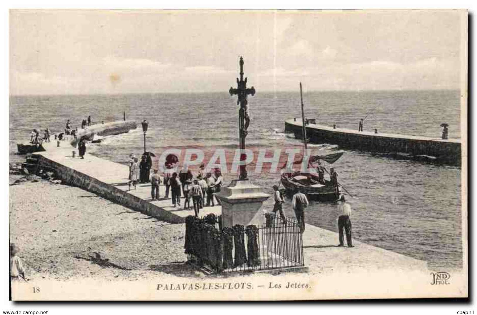 CPA Palavas les Flots les jetees