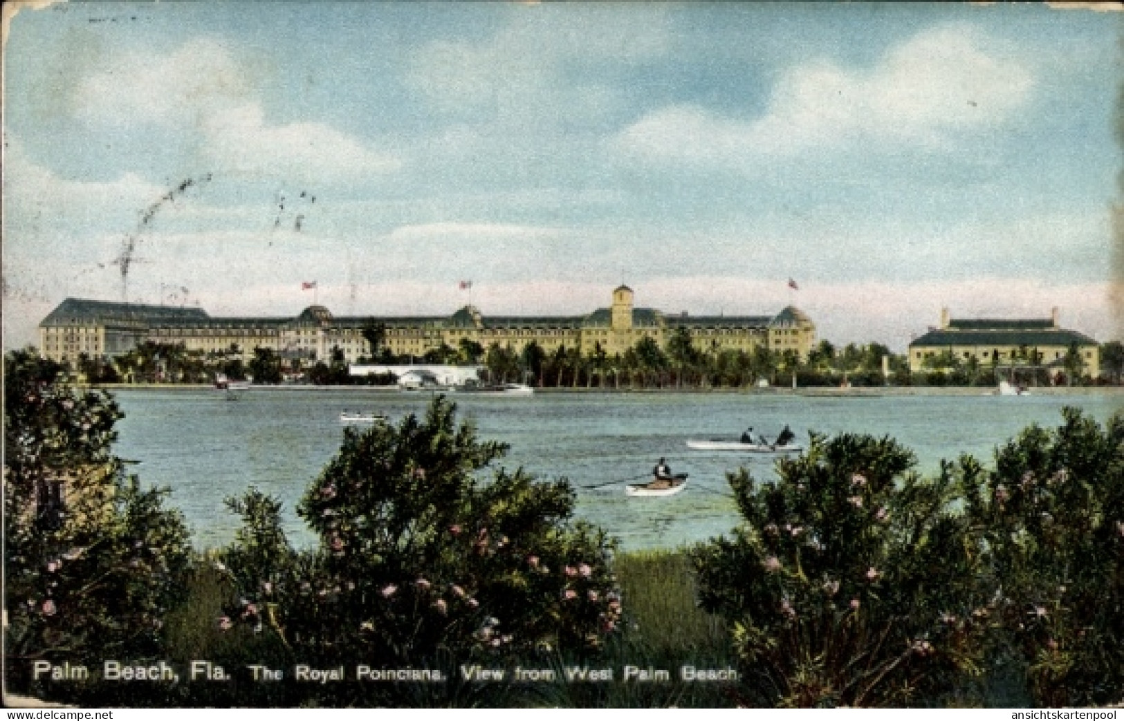CPA Palm Beach Florida USA, Royal Poinciana, View from West Palm Beach