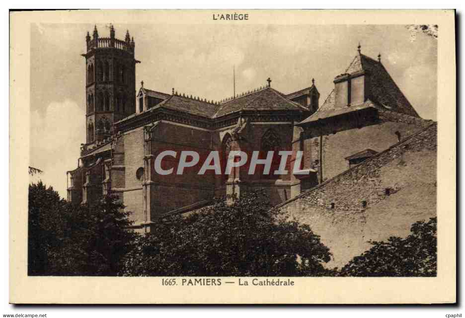 CPA Pamiers La Cathedrale