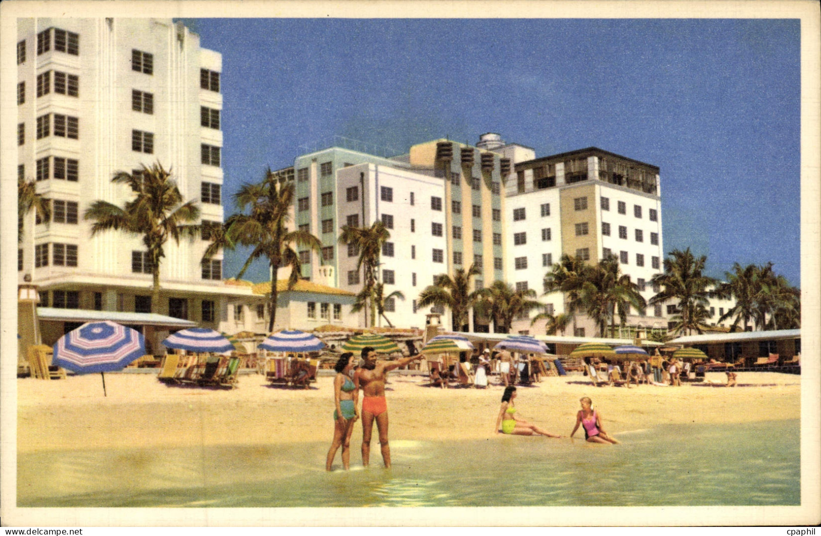 CPA Pan American World Airways Miami Beach