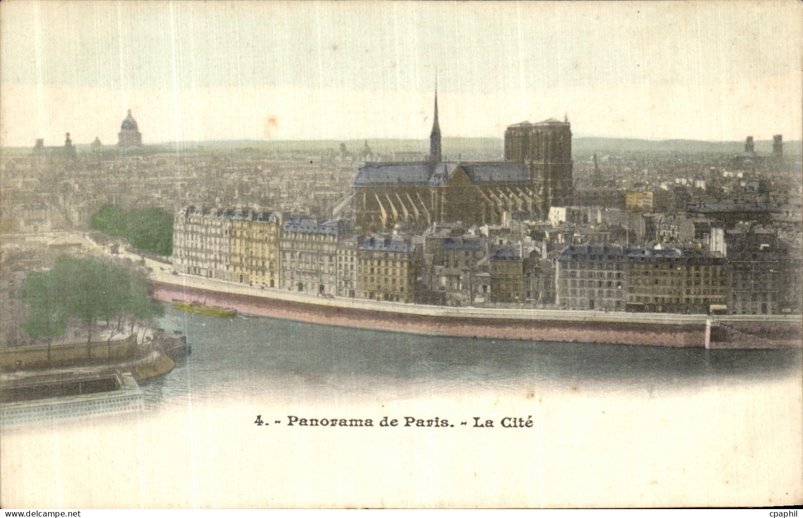 CPA Panorama De Paris La Cite Notre Dame