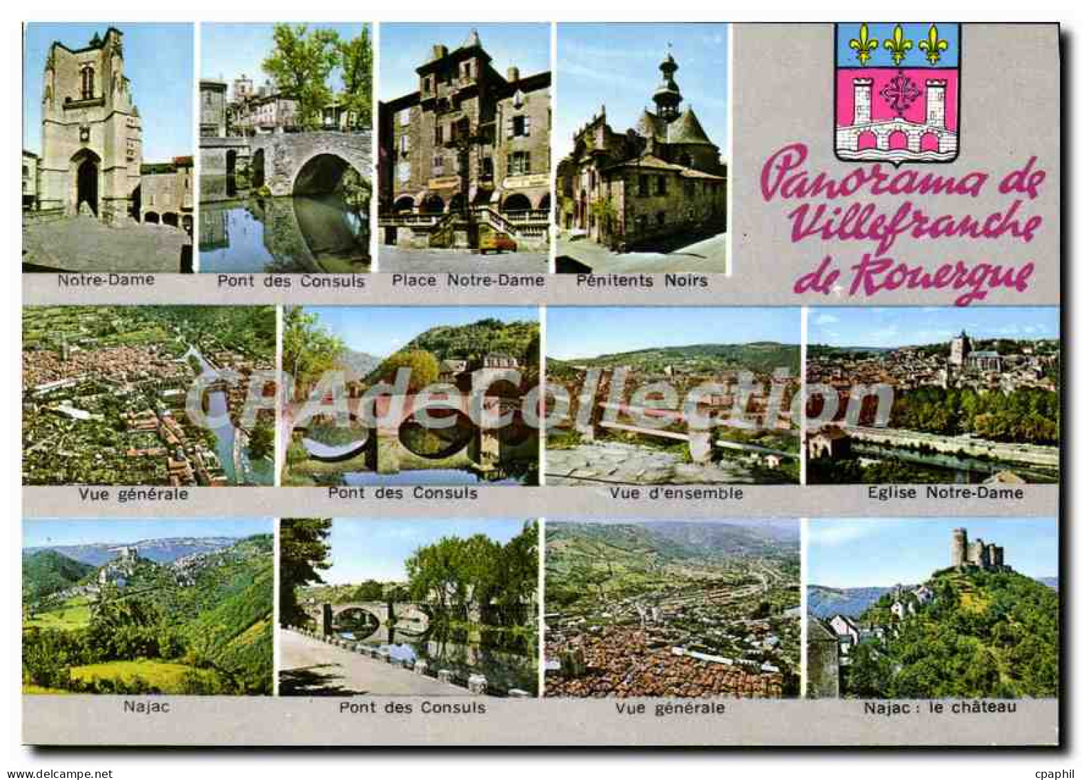 CPA Panorama de Villefranche de Rouergue
