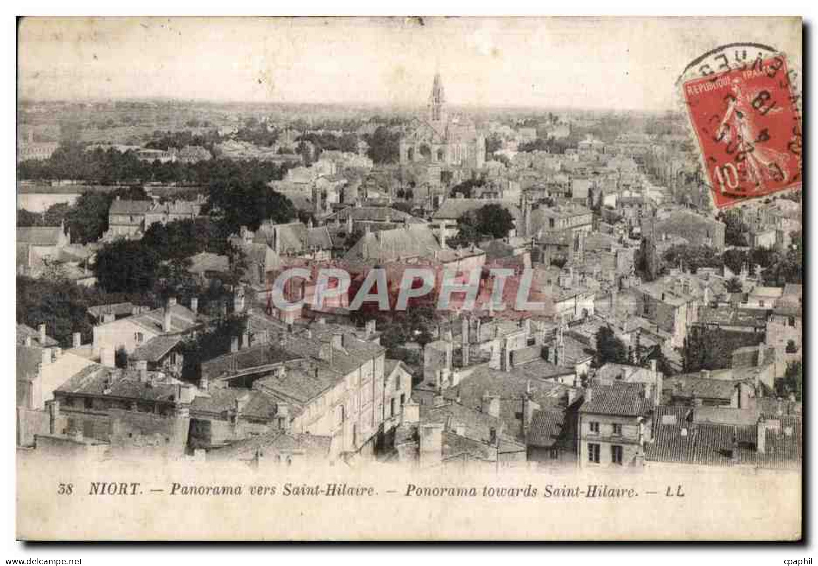 CPA Panorama vers Saint Hilaire Panorama towards Saint Hilaire