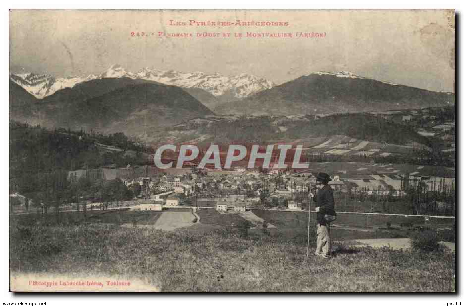 CPA Panorma d'Oust et le montvallier (Ariege)