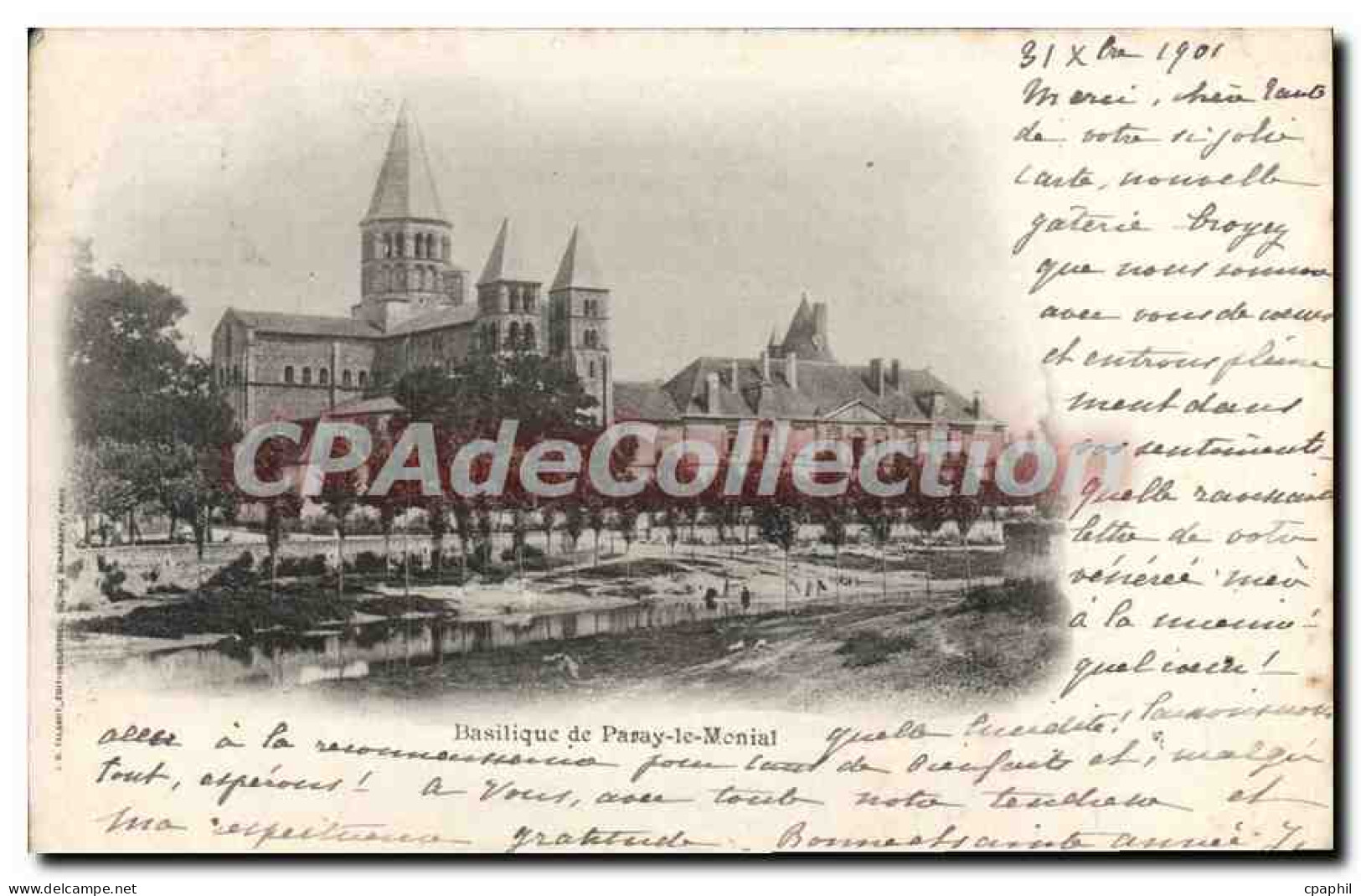 CPA Paray Le Monial Basilique