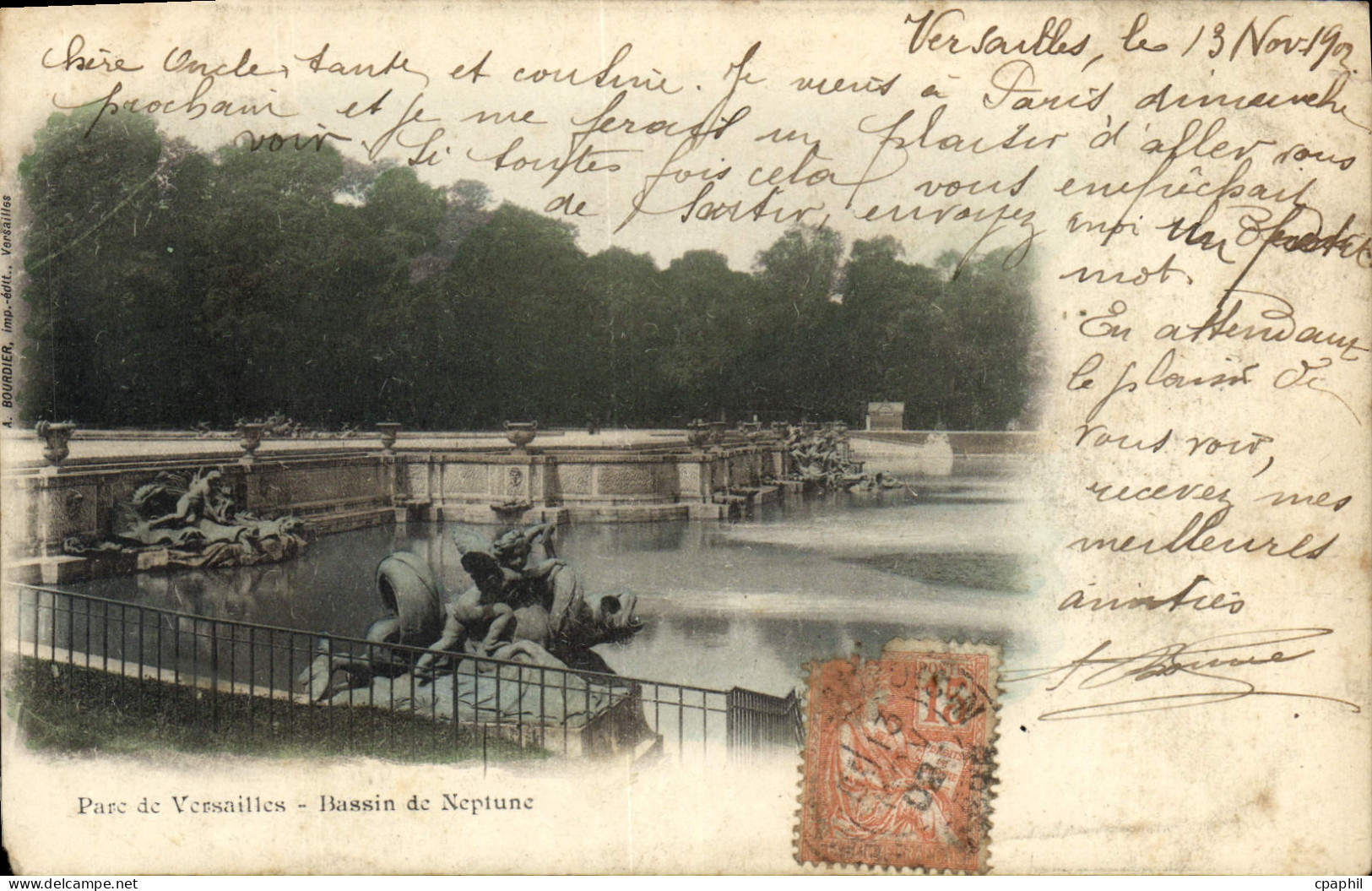 CPA Parc De Versailles Bassin De Neptune