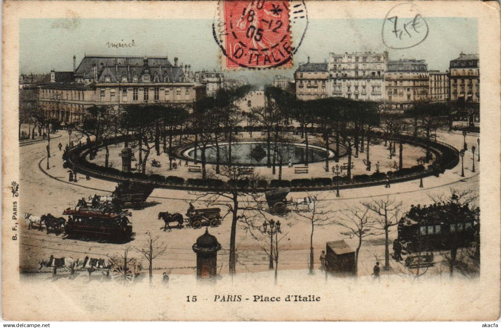 CPA PARIS 13e - 15. Place d'Italie (56177)