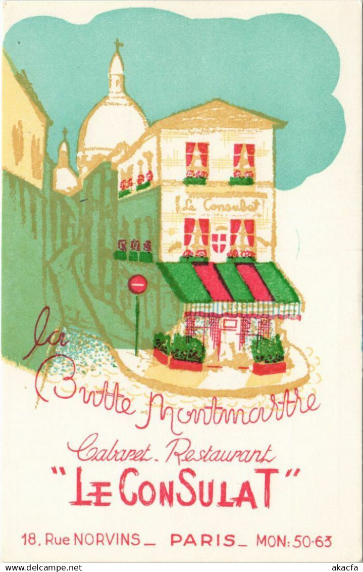 CPA PARIS 18e 18, rue Norvins Cabaret-Restaurant LE CONSULAT (36746)