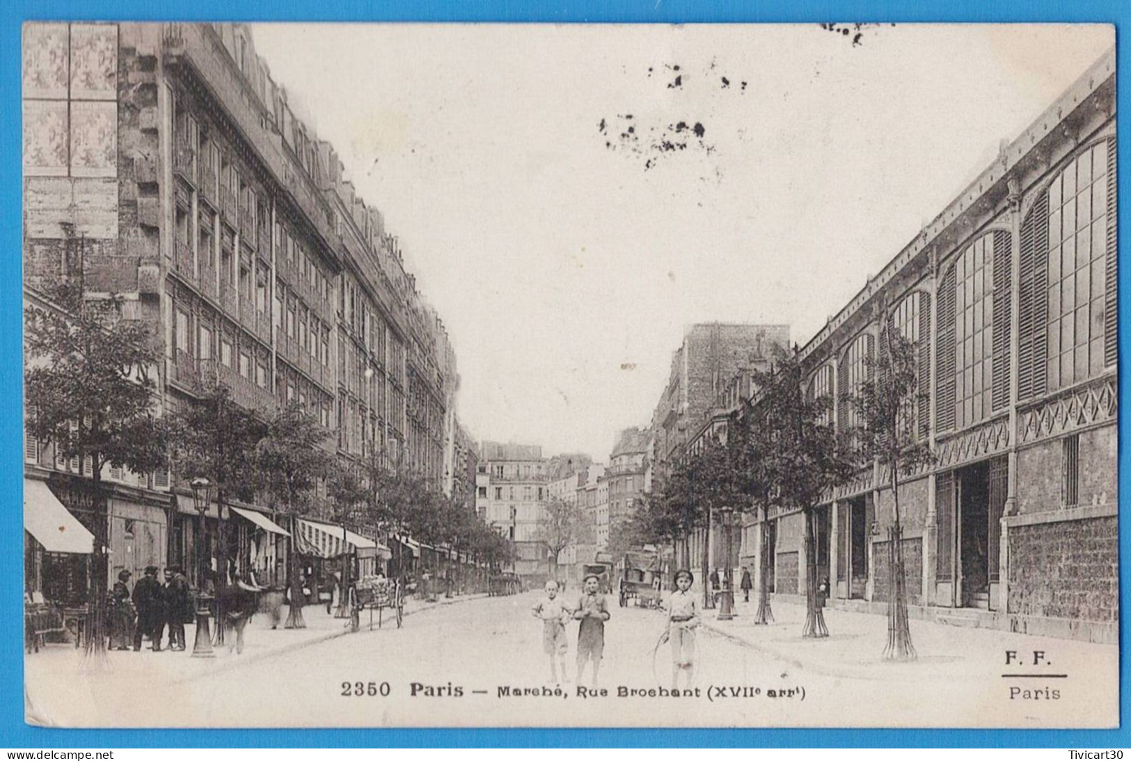 CPA PARIS (75) - PARIS - 17° ARRONDISSEMENT - MARCHE, RUE BROCHANT
