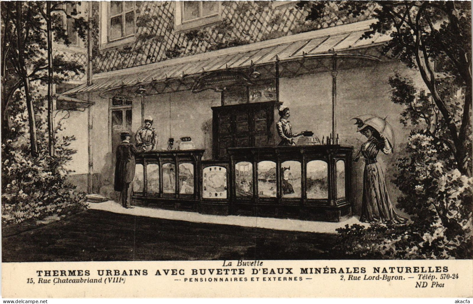 CPA PARIS 8e 15, Rue Chateaubriand La Buvette (1393136)