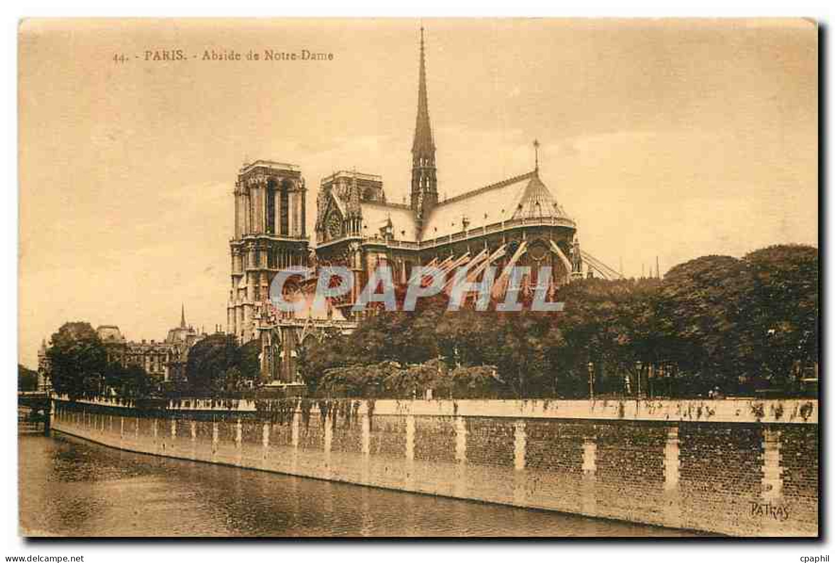 CPA Paris Abside de Notre Dame