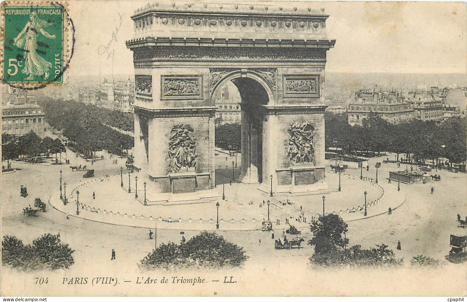 CPA PARIS Arc de Triomphe