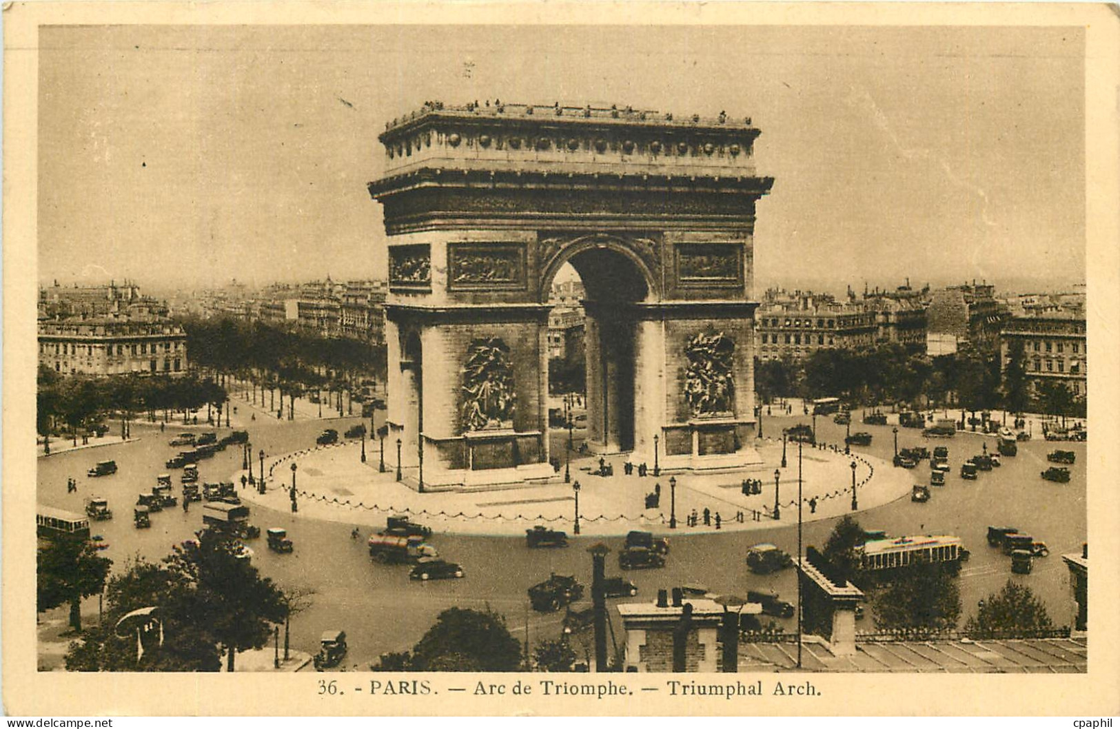 CPA Paris Arc de Triomphe