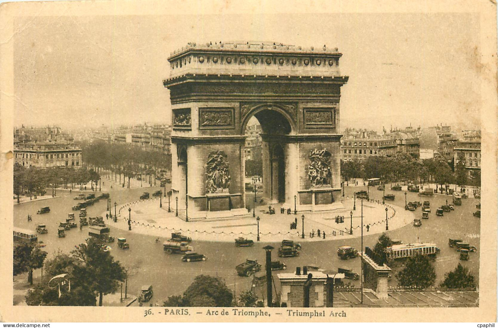 CPA Paris Arc de Triomphe