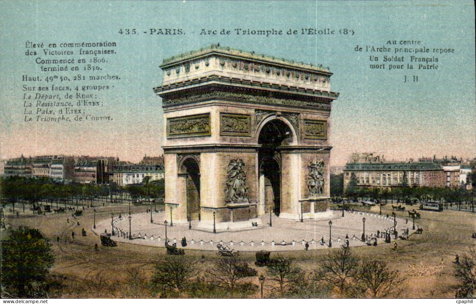 CPA Paris Arc de Triomphe