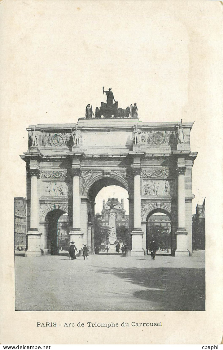 CPA PARIS Arc de Triomphe Carroussel
