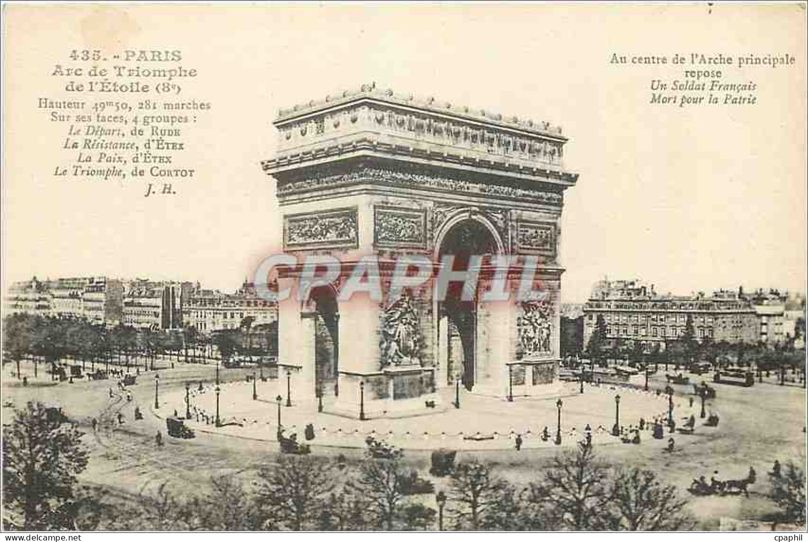 CPA Paris Arc de Triomphe de l'Etoile