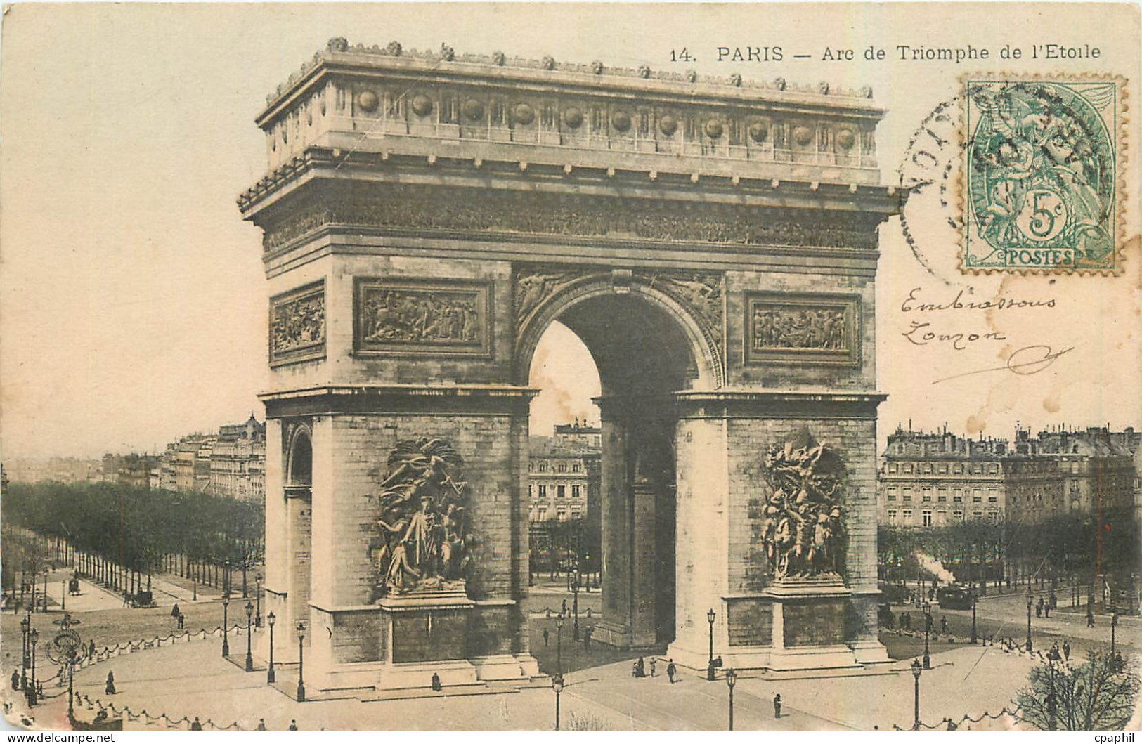 CPA Paris Arc de Triomphe de l'Etoile