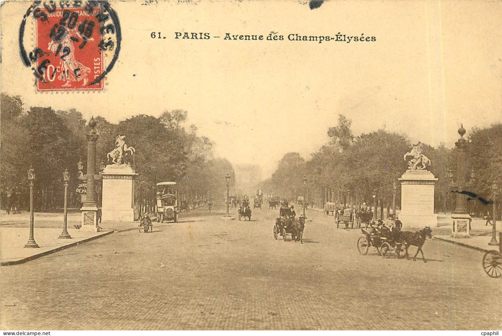 CPA Paris - Avenue des Champs-Elysees