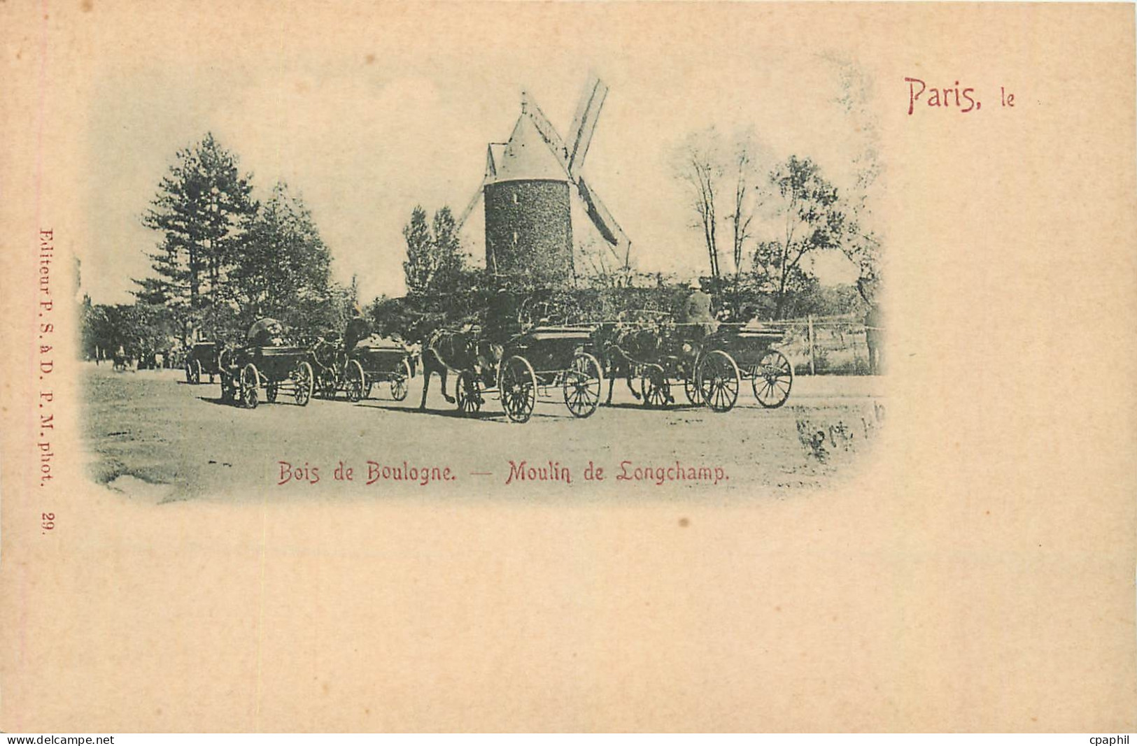 CPA Paris Bois de Boulogne Moulin de Longchamp