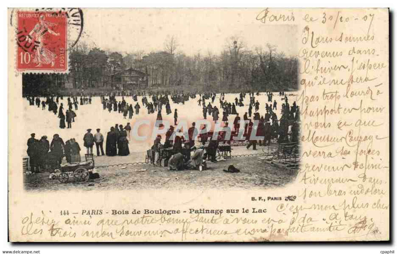 CPA Paris Bois de Boulogne Patinage sur le lac