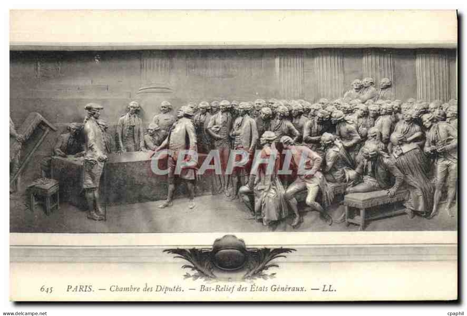 CPA Paris Chambre des Deputes Bas Relief des Etats Generaux
