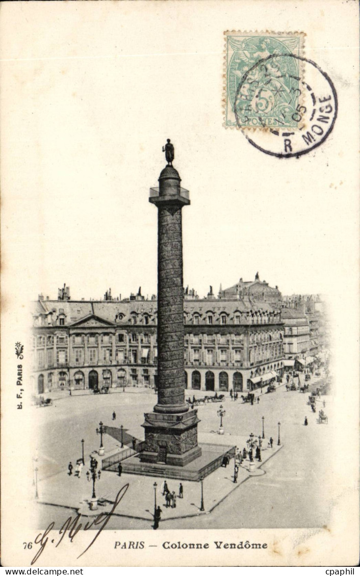 CPA Paris Colonne Vendome