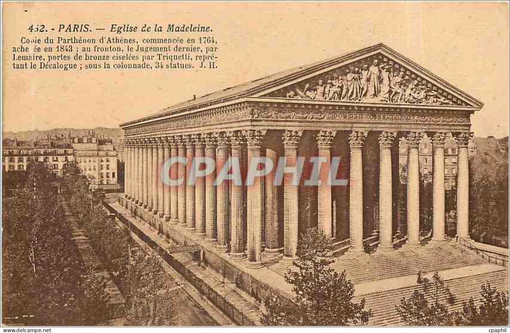 CPA PARIS-EGLISE DE LA MADELEINE