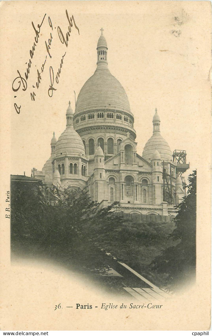 CPA Paris Eglise du Sacre Coeur