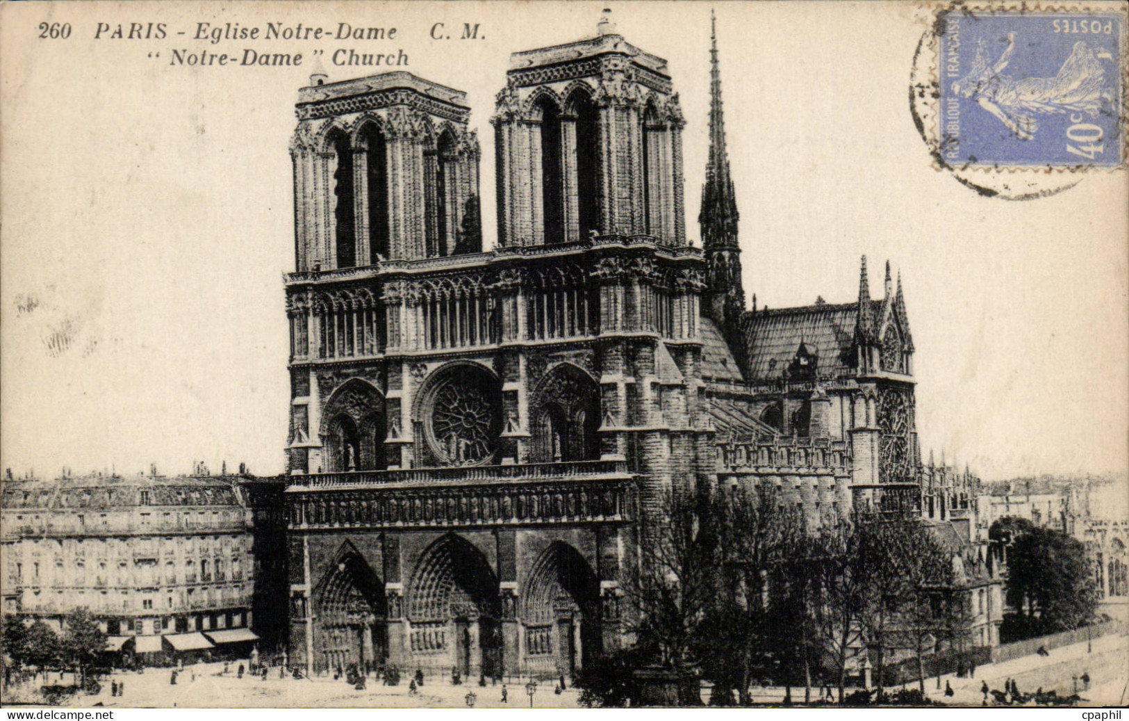 CPA Paris Eglise Notre Dame