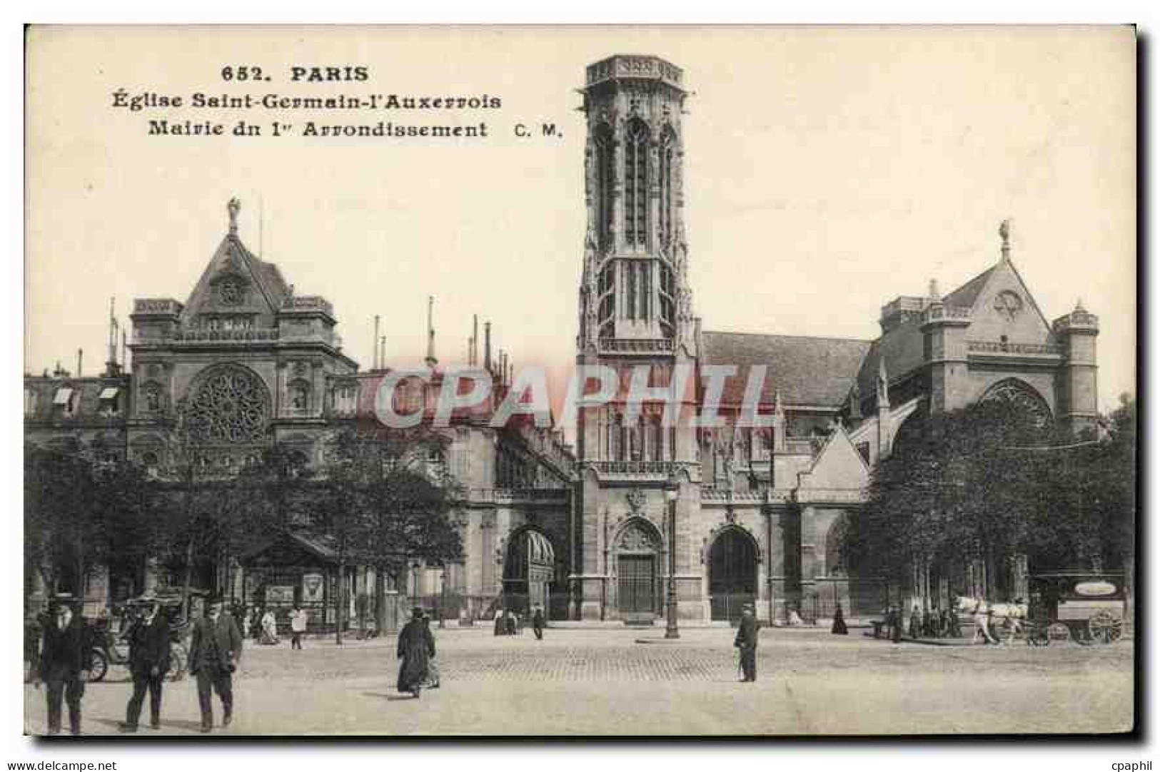 CPA paris eglise Saint Germain l'Auxerrois Mairie du 1er Arrondissement