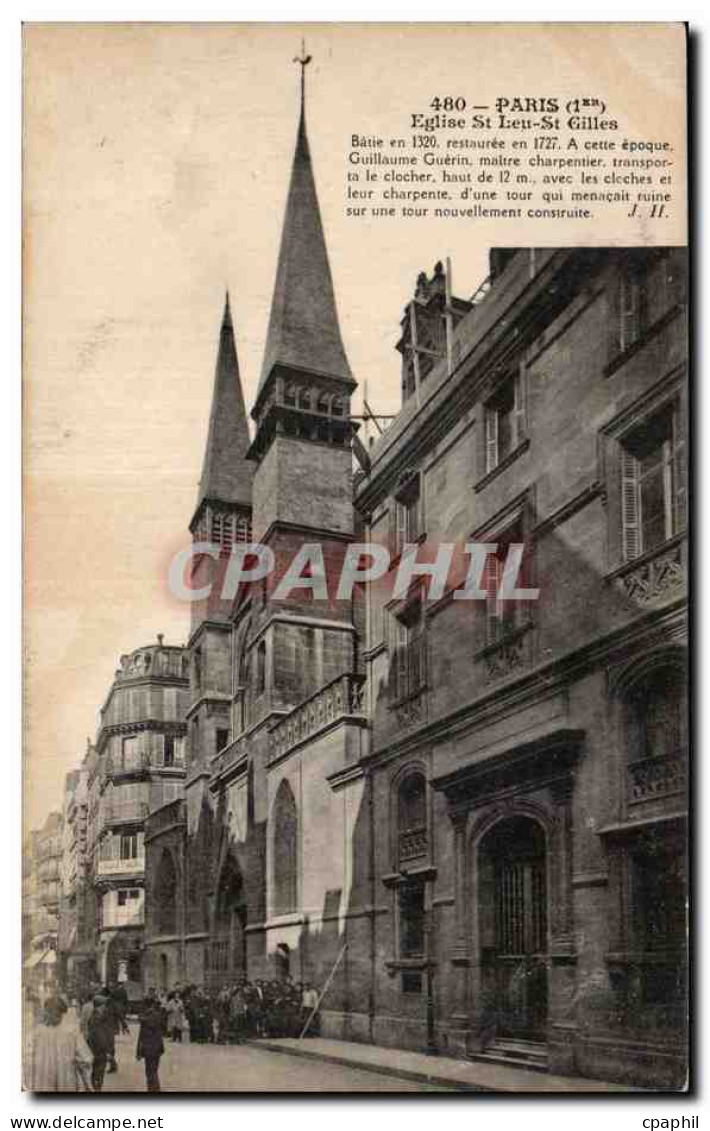 CPA Paris Eglise Sdt leu St Gilles