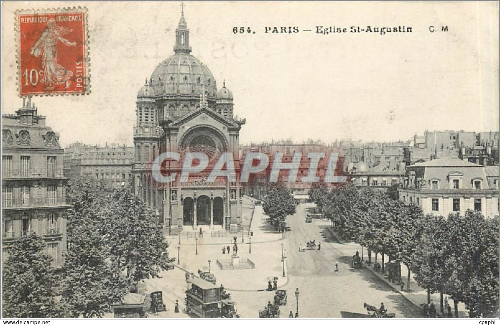 CPA Paris Eglise St Augustin