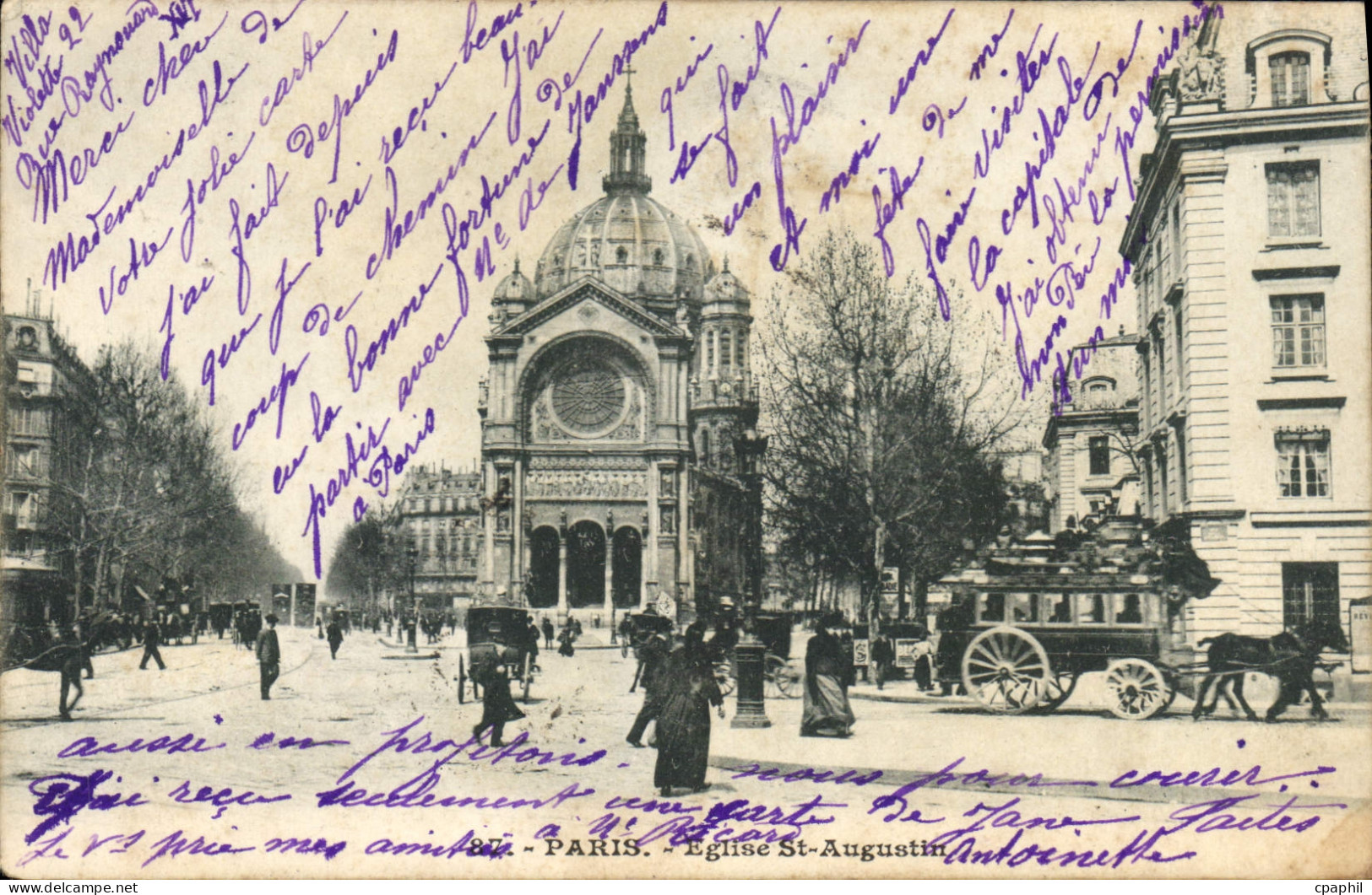 CPA Paris Eglise St Augustin
