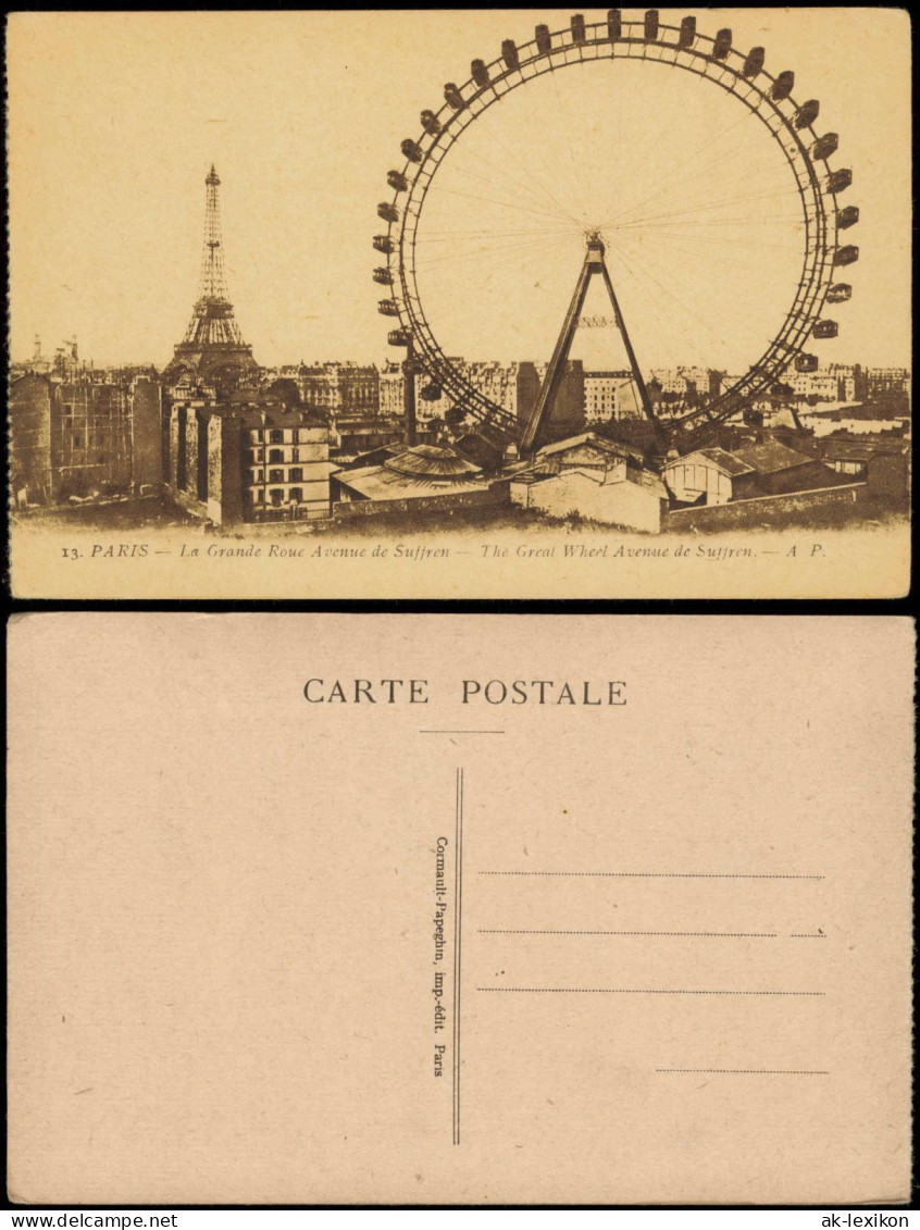 CPA Paris Eiffelturm Tour Eiffel Riesenrad 1918
