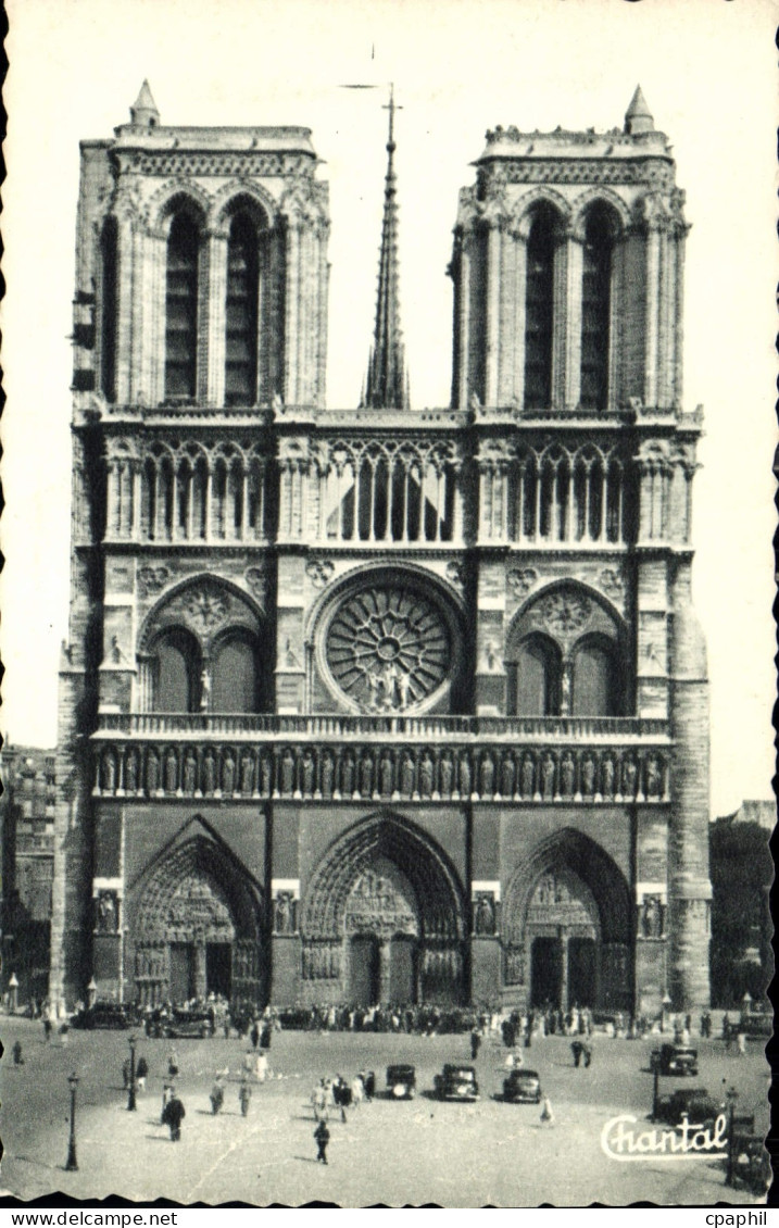 CPA Paris Facade de Notre Dame