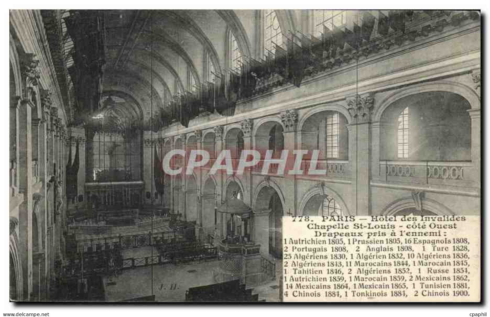 CPA Paris Hotel Des In valieds Chapelle St Louis Cote Ouest