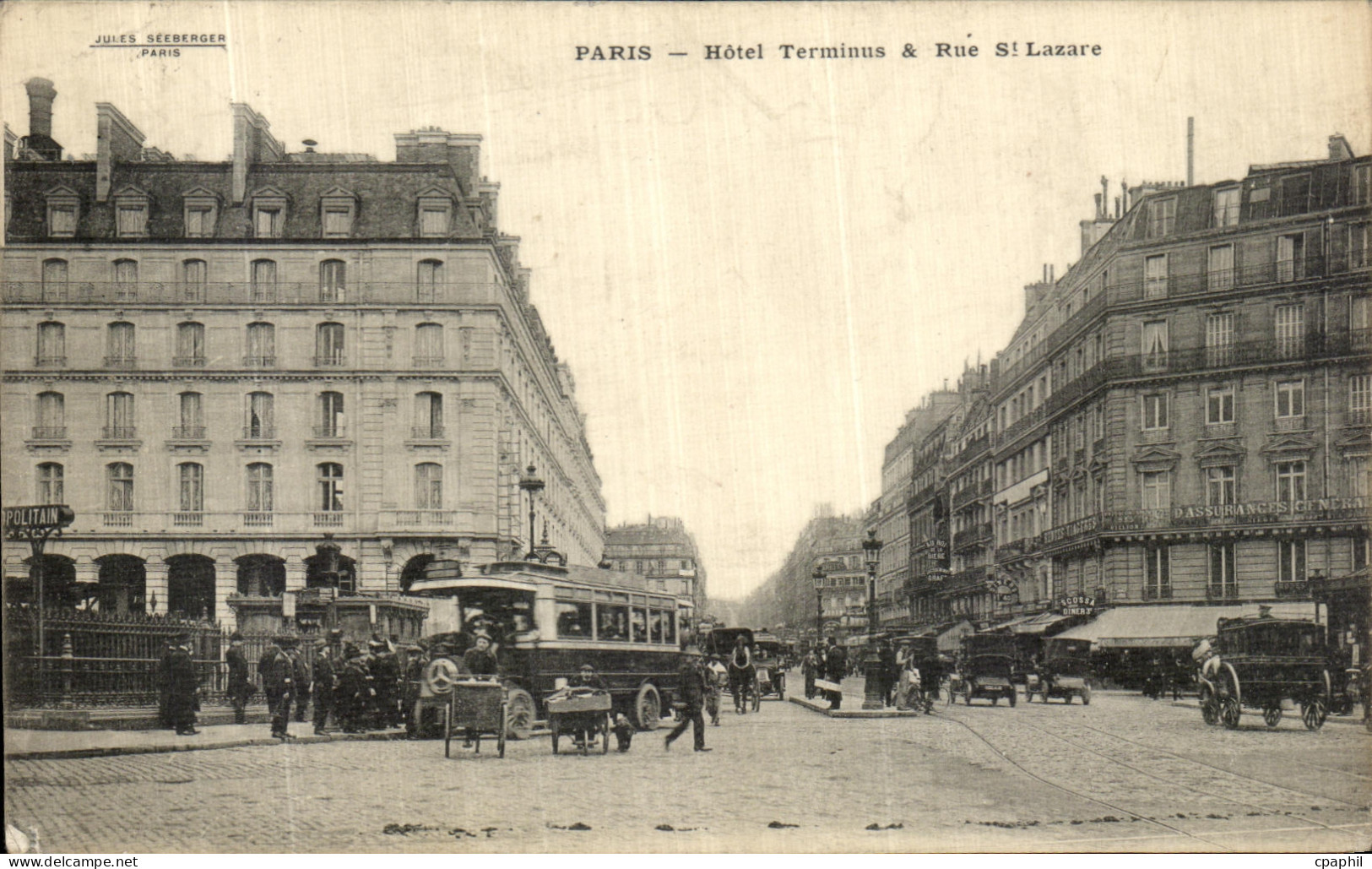 CPA Paris Hotel Terminus Rue St Lazare
