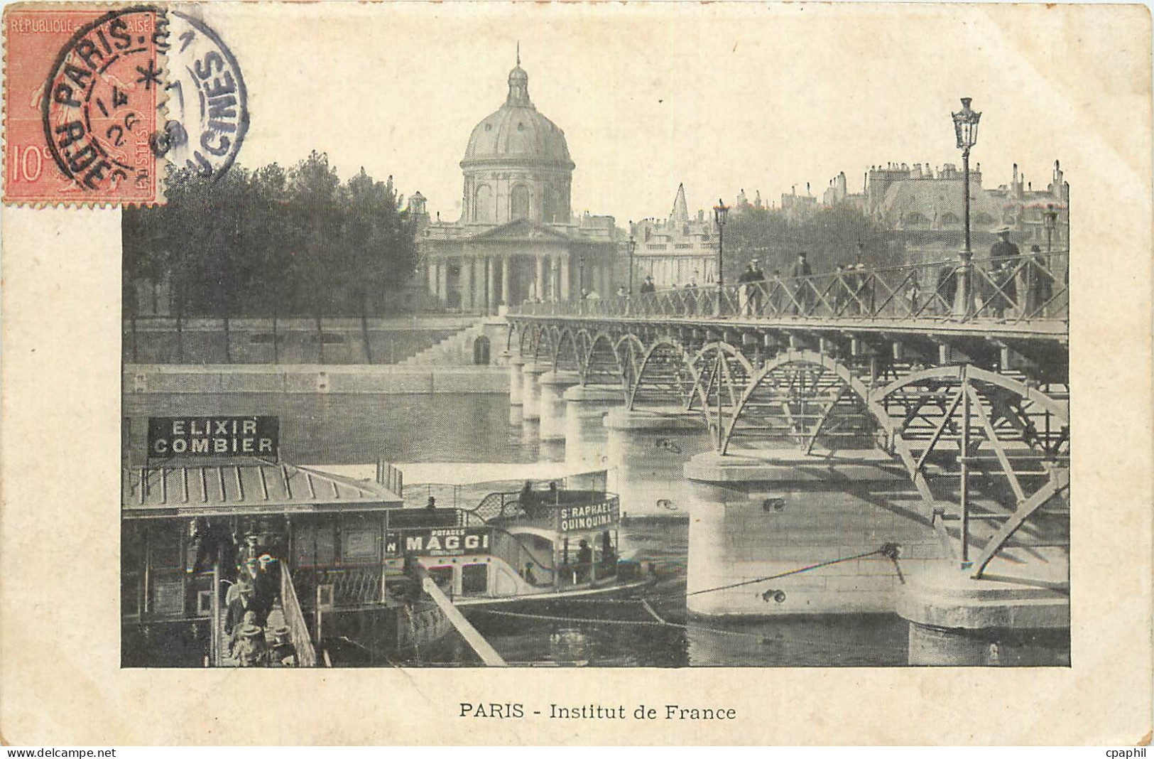 CPA Paris Institut de France Bateau Elixir Colombier Maggi