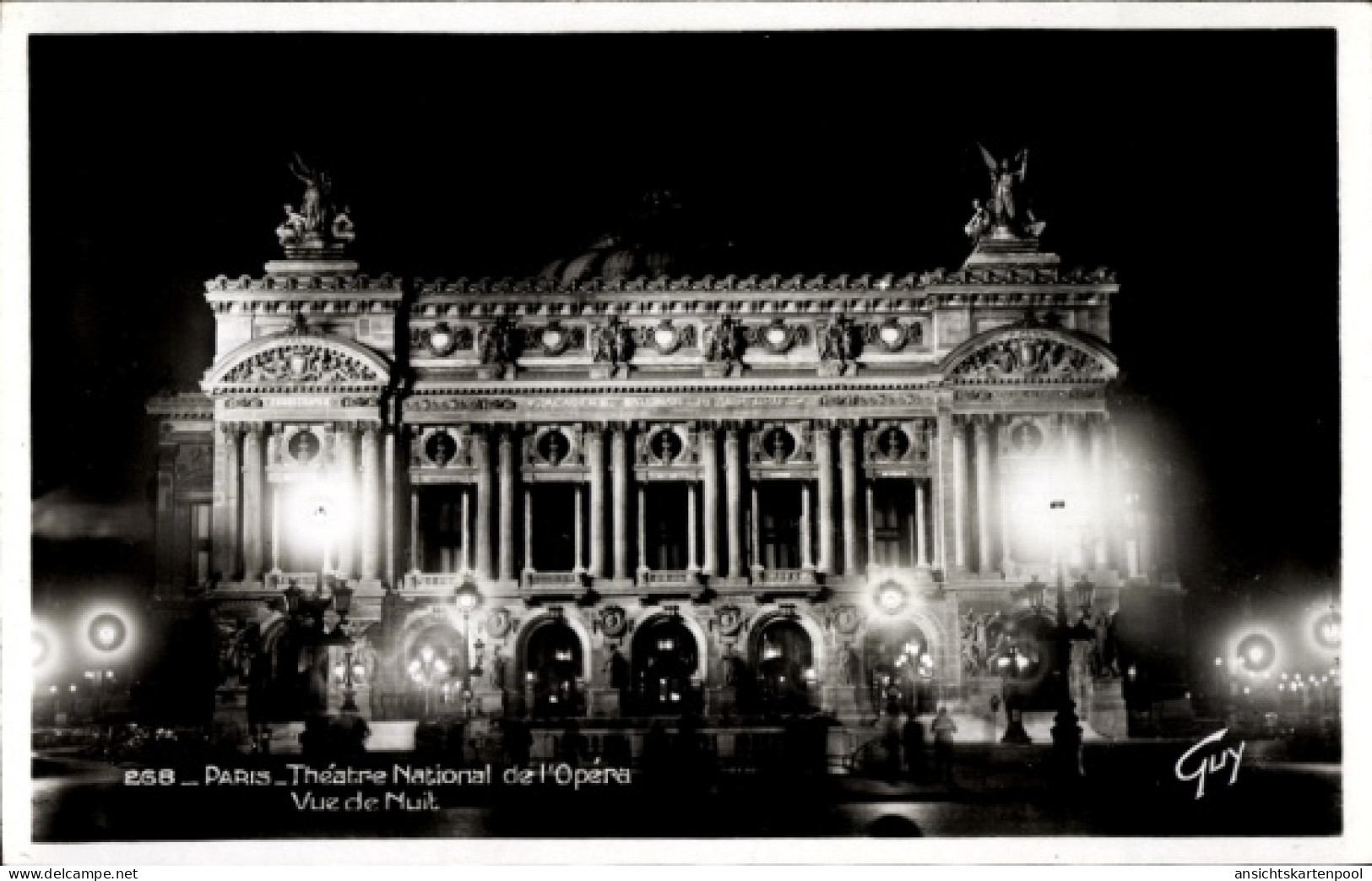CPA Paris IX Opéra, Nationaltheater bei Nacht