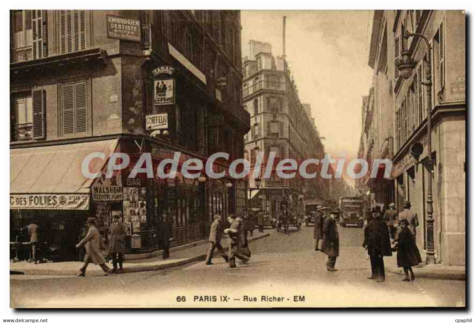 CPA Paris IX rue Richer