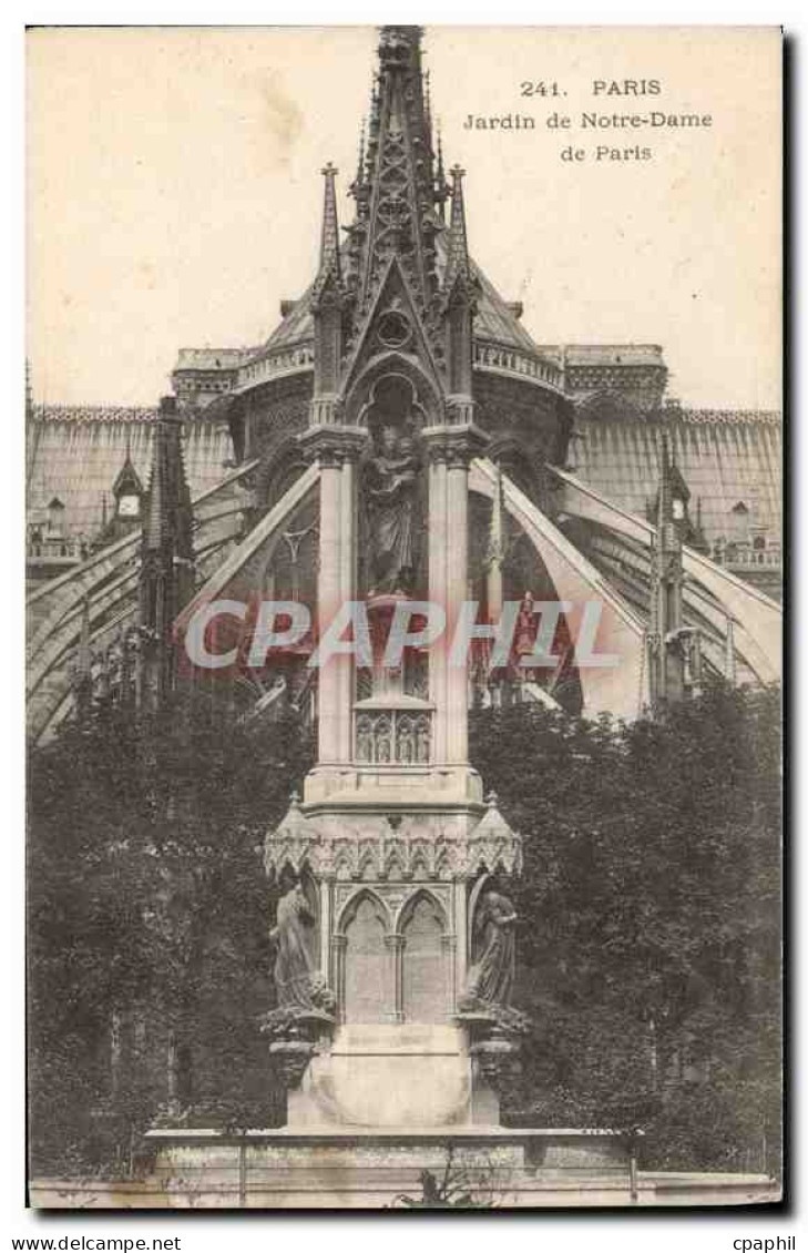 CPA Paris Jardin de Notre Dame de Paris