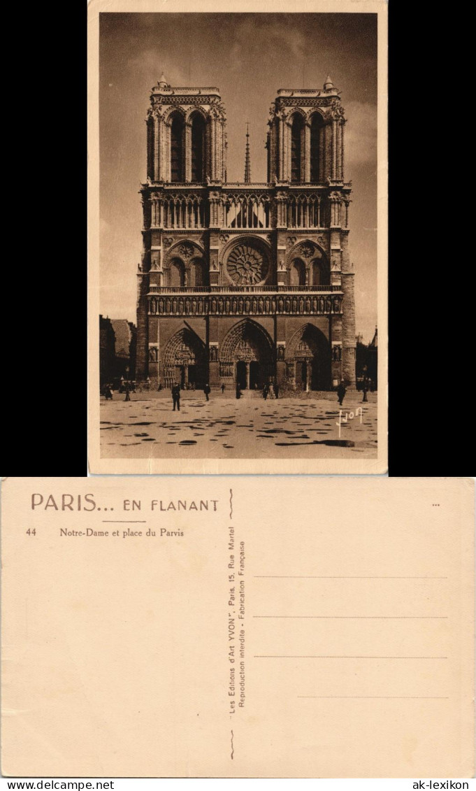 CPA Paris Kathedrale Notre-Dame Außenansicht Kirche 1930