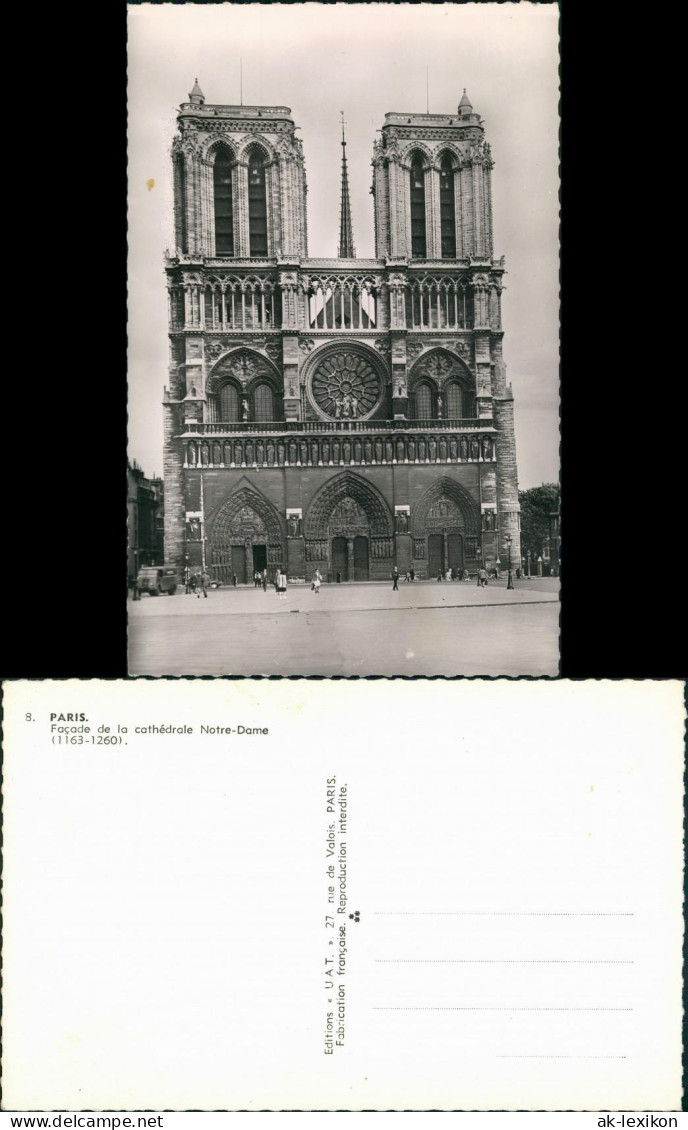 CPA Paris Kathedrale Notre-Dame Vorplatz 1965