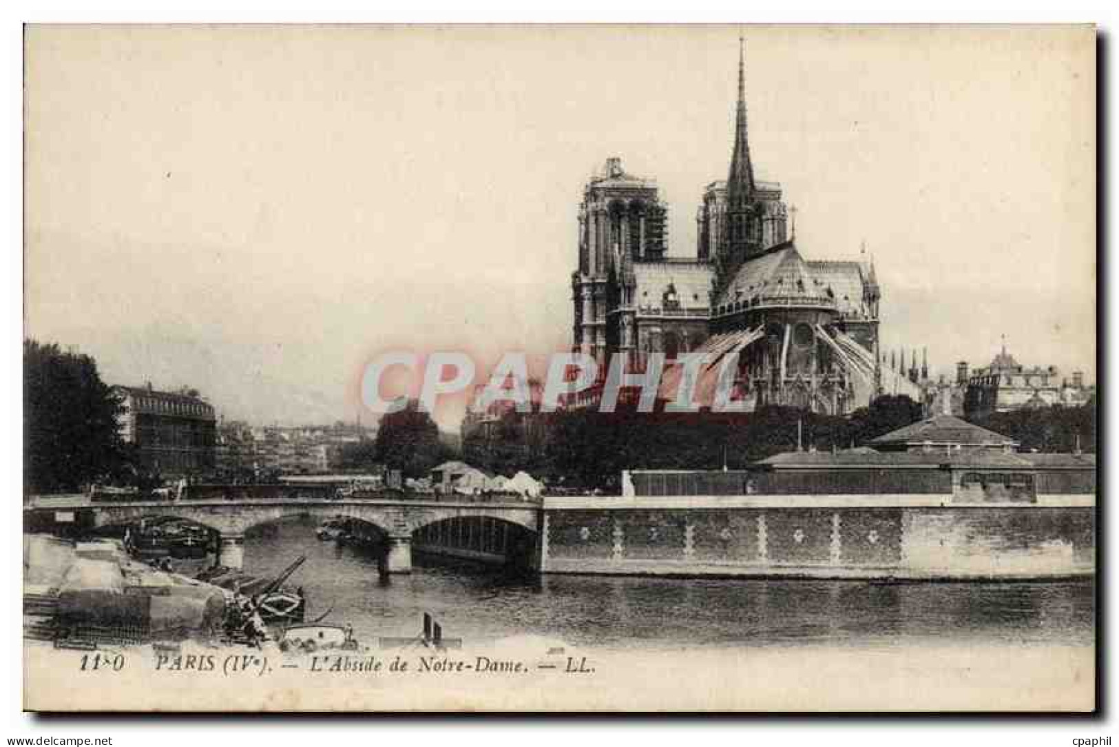 CPA Paris L'Abside de Notre Dame