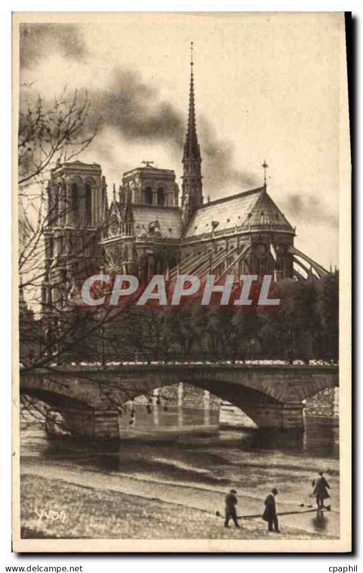 CPA Paris l'Abside de Notre Dame de Paris