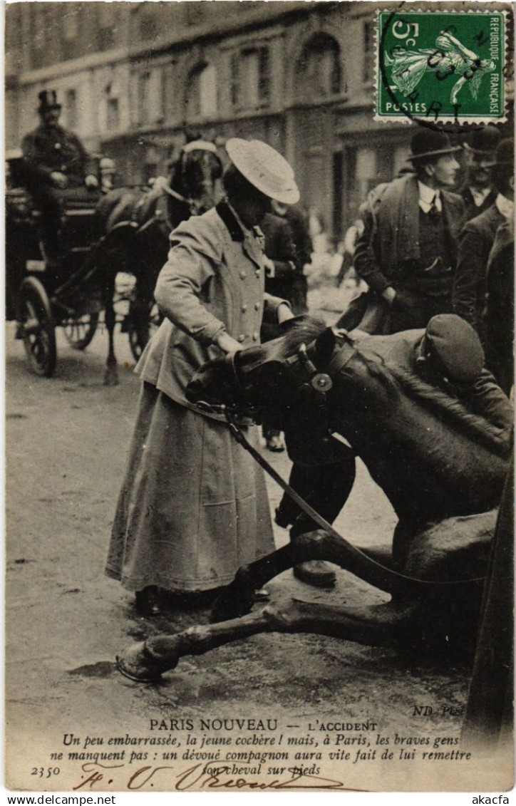 CPA PARIS l'Accident TRANSPORT (1244989)