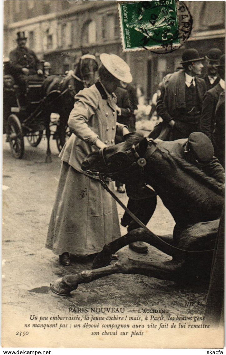 CPA PARIS l'Accident TRANSPORT (1245014)